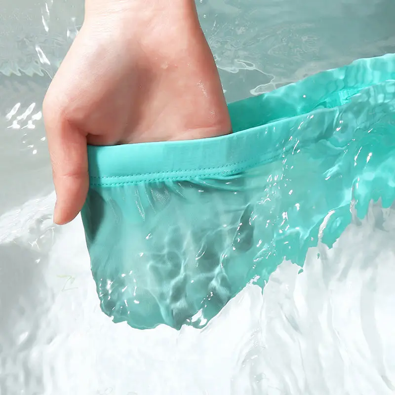 冷却シルク男性下着夏通気性軽量セクシーな速乾性プラスサイズ 4XL 5XL ブリーフ冷却シルクブリーフ