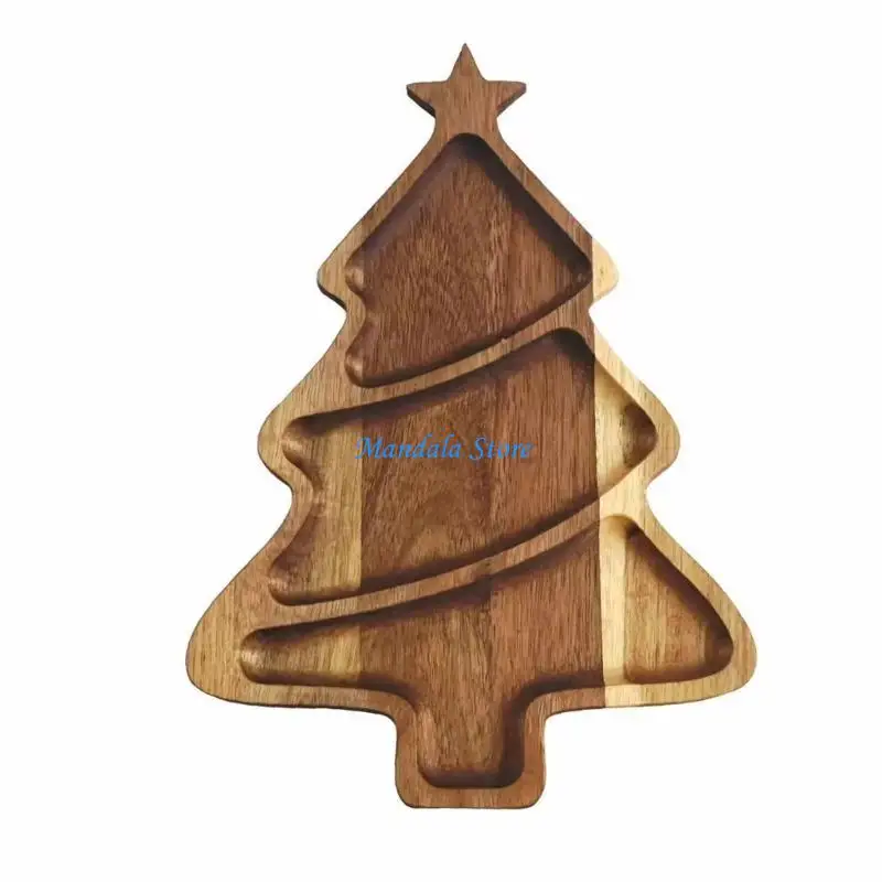 

U2JC Christmas Tree Tray For Desserts Holiday Decoration Materials Multipurpose Serving Dish Party Accessory