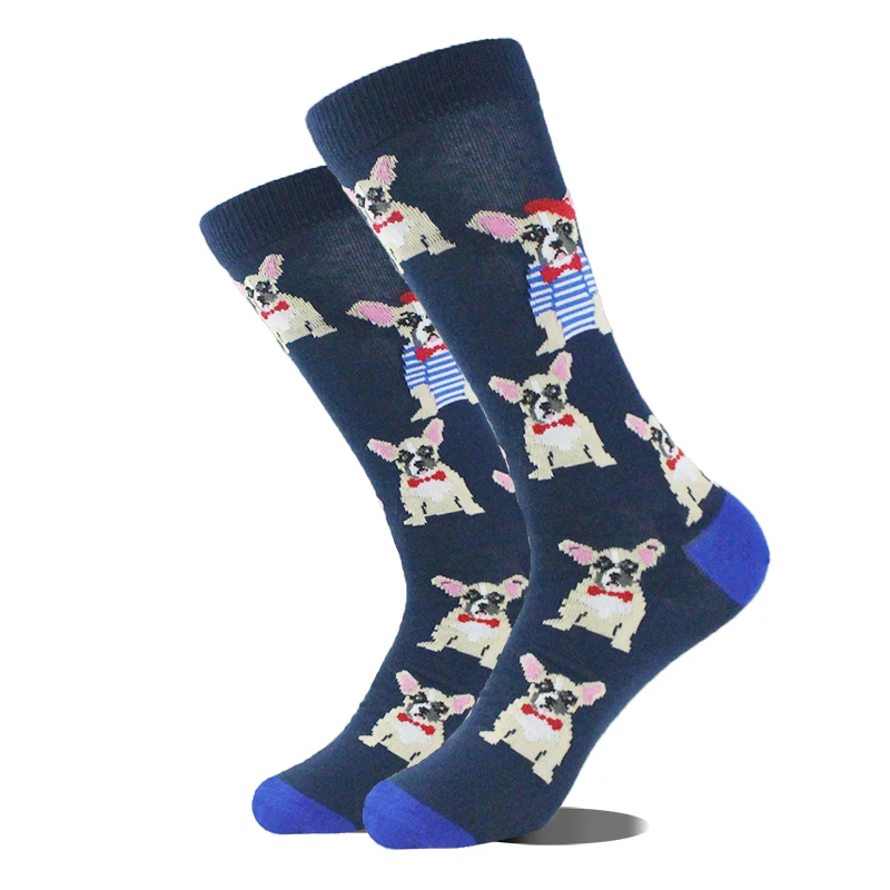 Design Duck Funny Socks Men Happy Music Beer Tooth Panda Penguin Sheep Skarpetki Sokken Hip Hop Big Size Skateboard Divertidos