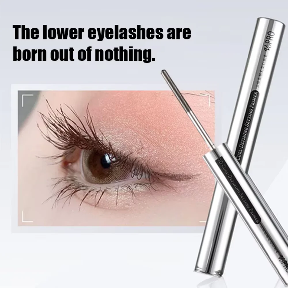 Rímel de tubo metálico à prova d'água, fibra de seda preta, ondulação longa, não agarradora, extensões de cílios, maquiagem espiral para olhos