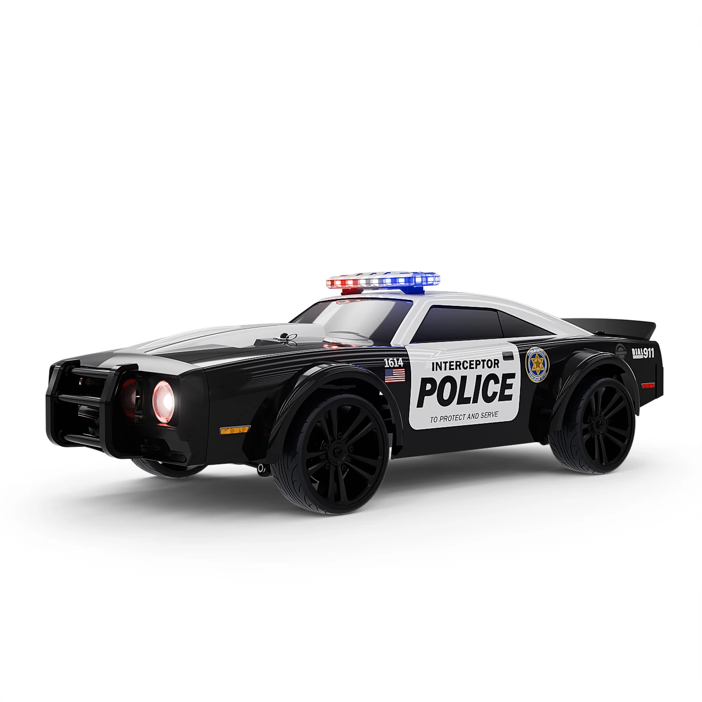 Piña Bosque Modelo SG-1614 Simulación Tracción en las cuatro ruedas Coche de policía muscular RC Coche de control remoto Coche de deriva cepillado eléctrico Juguete