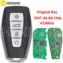 HE Original ID47 4A 8A Chip 433MHz Proximity Car Remote Key Dla Geely Monjaro Okavango Azkarra Atlas Emgrand X7 Coolray Geometry