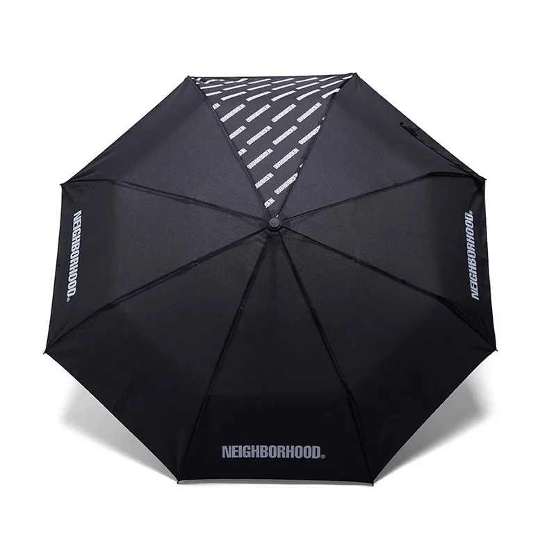 Neighborhood NBHD Black, Fully Automatic Folding Umbrella Sun Protector UV Protector Folding Windproof Sun Umbrella