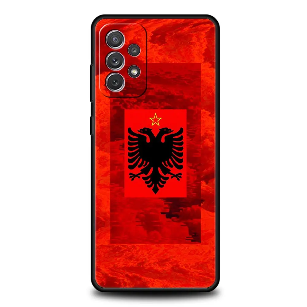 Albania flag Phone Case for Samsung A51 A71 A21S A12 A11 A15 A25 A31 A41 A52 A32 A23 A33 A53 A73 A03S A05S A13 5G A54 A34 Cover