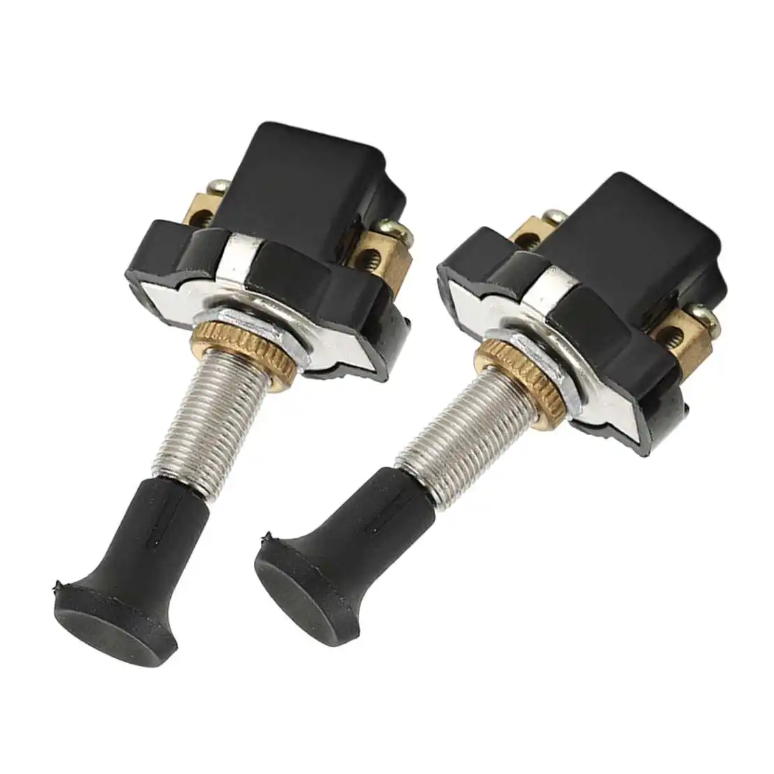 2Pcs 20mm Thread Mount Electrical Vehicle Auto Car Universal On-Off Push-Pull Switch 12V