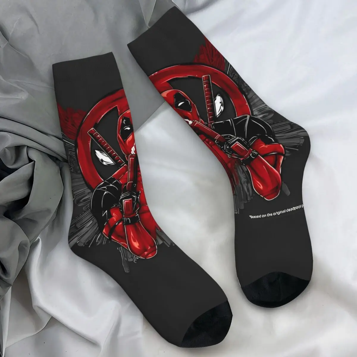 Marvel Deadpool & Wolverine Socks Autumn Stockings Casual Women Men Medium Soft Socks Design Running Sports Anti Skid Socks