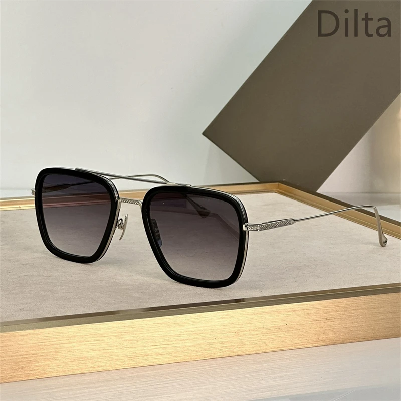 Dilta Flight 006 Fasion Vierkant Luxe Designer Merk Zonnebril Mannen Uv400 Outdoor Dubbele Brug Lunet Soleil Femme