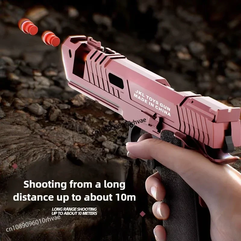 2025 neue schwarze Serie mechanische Shell Throwing Master 2011 Soft Bullet Gun für Pistole Junge Spielzeugpistole hängen leer