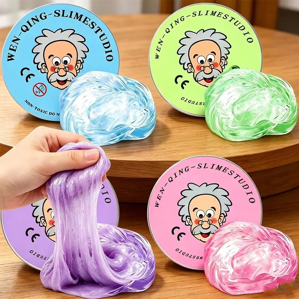 New Stress Relief Toys Old Man Liquid Squishy Transparent Crystal Slime Fluffy Foam Putty Kids Safe Bouncy Stretchy Color Slime
