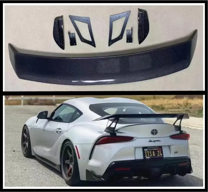 

FOR Toyota Supra A90 2019 2020 2021 2022 2023 2024 GT STYLE REAL CARBON FIBER REAR WING TRUNK LIP SPOILER Body Kit