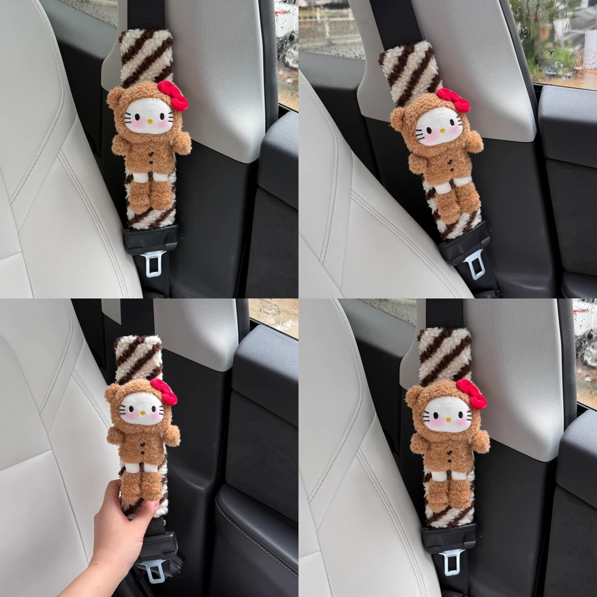 

Hello Kitty Car Seat Belt Safety Belt Shoulder Cover Soft Breathable Plush Protection Seat Belt Padding Pad Interior Accessories