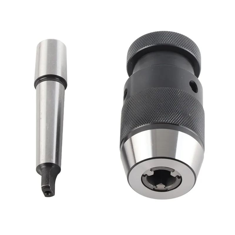 1‑16mm Capacity 45 Steel Self Tighten Keyless Lathe Drill Chuck With MT2‑JT3 Taper Arbor