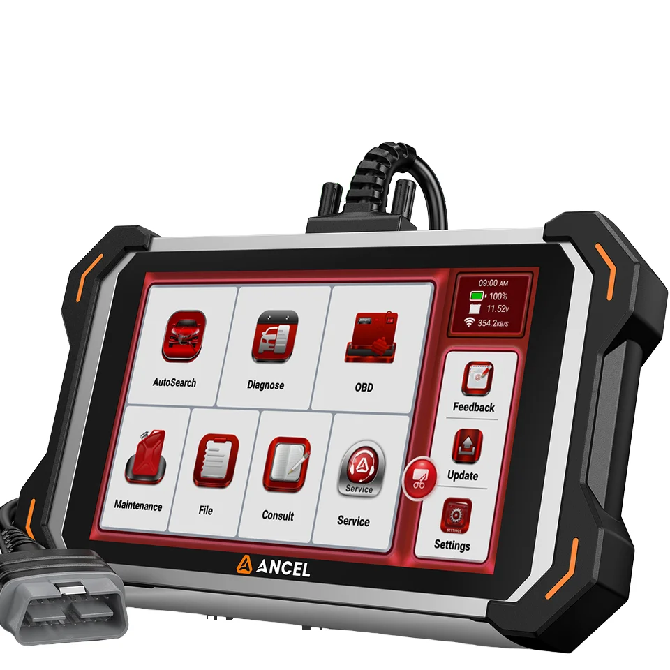 ANCEL DS600 Elite Full System 34+ Reset Bi-directional TPMS ECU Injector Cording IMMO OBD2 Scanner Diagnostic Tool 1 Year