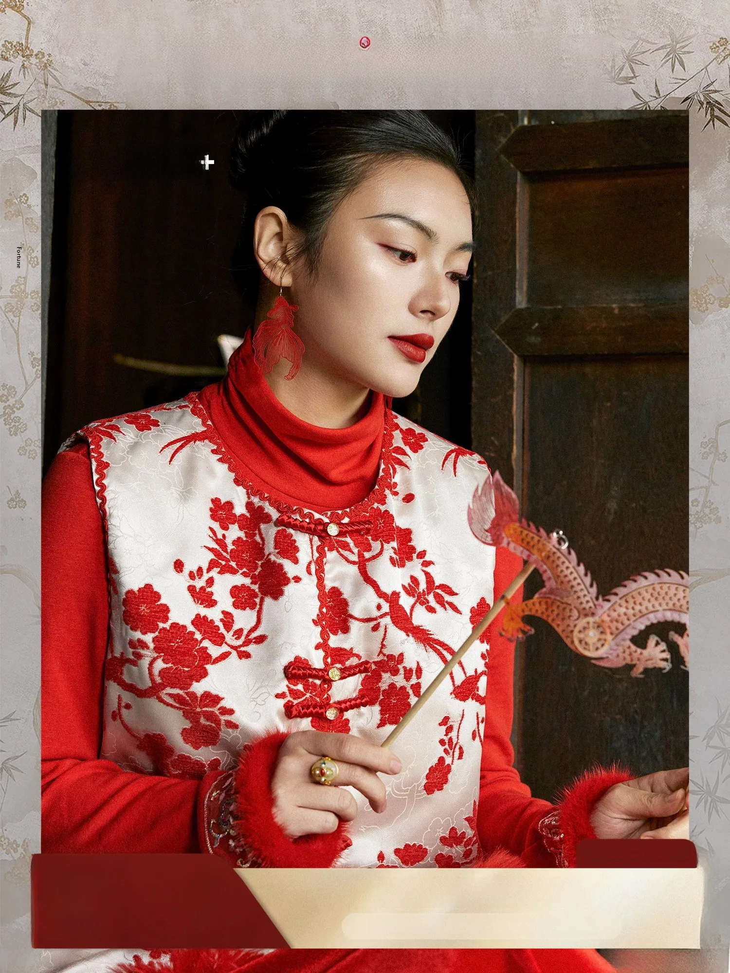 

Комплект Plusmall Zhuan Dianci: Имитация бархата, цветочная вышивка, шелковая бархатная юбка и топ с рукавами из искусственного меха норки