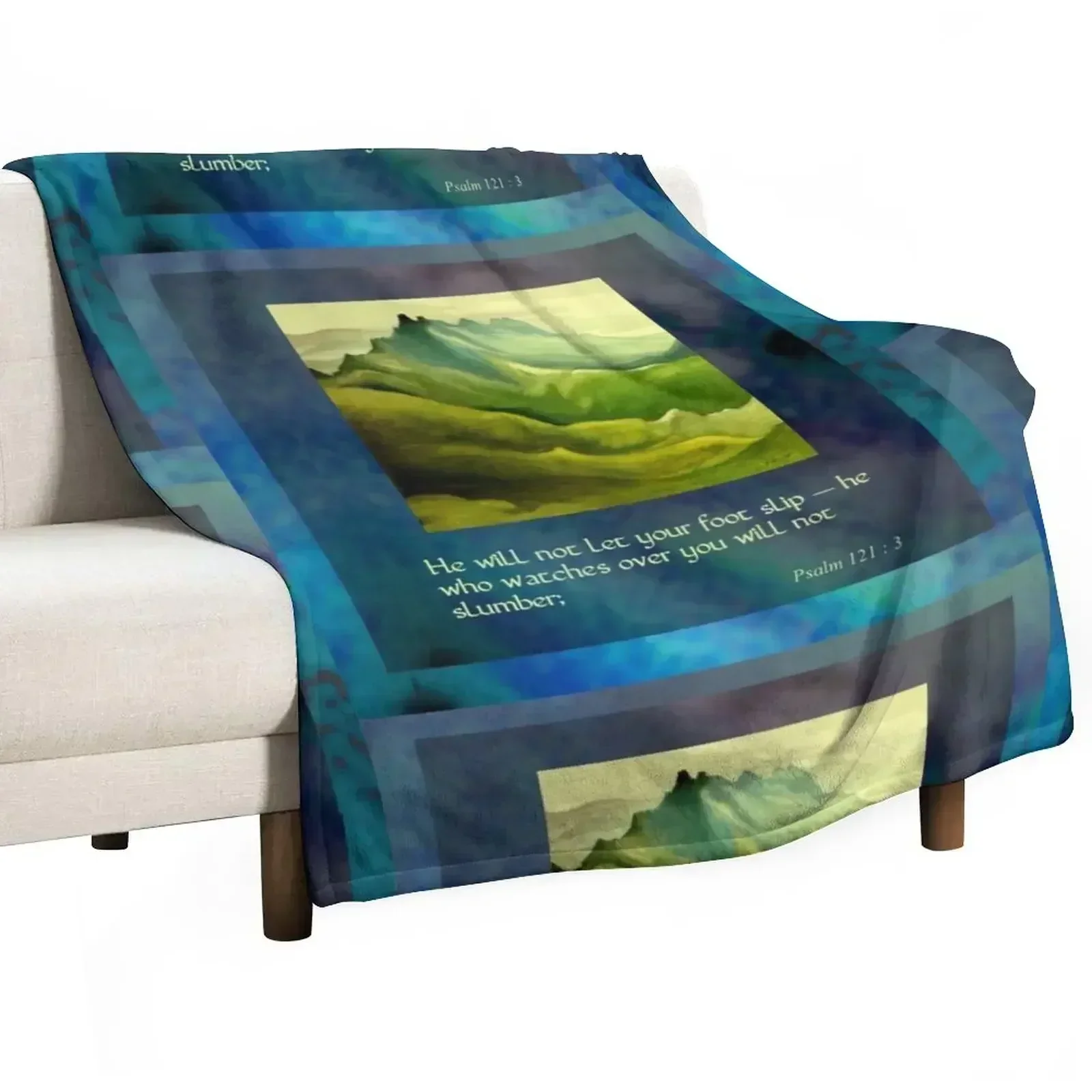 He Will Not Let Your Foot Slip Throw Blanket Heavy Decorative Throw halloween Retros Summer blankets ands Blankets