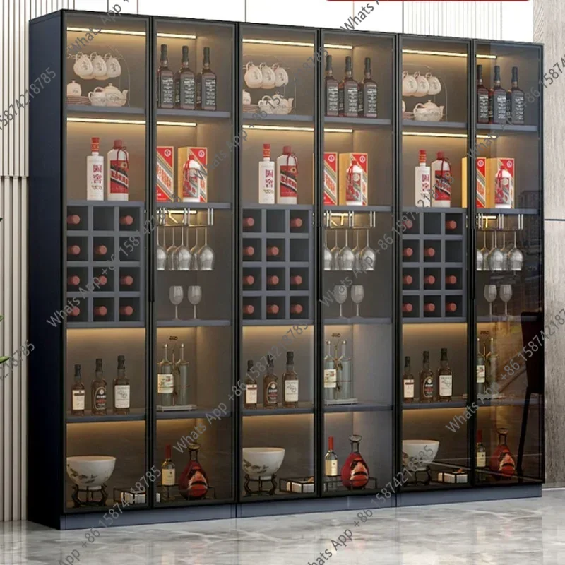 

Витрина для гостиной, винные шкафы, простота, стеклянная стена, роскошные винные шкафы для хранения, современная мебель для бара Meuble Vin, сервант
