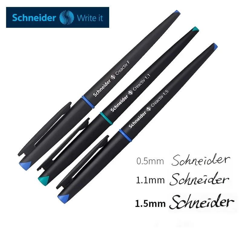 

Оригинальный Schneider Creactiv Artist Drawing Design Fountian Pen Практика каллиграфии Письмо Живопись Искусство 0,5 мм 1,1 1,5 мм