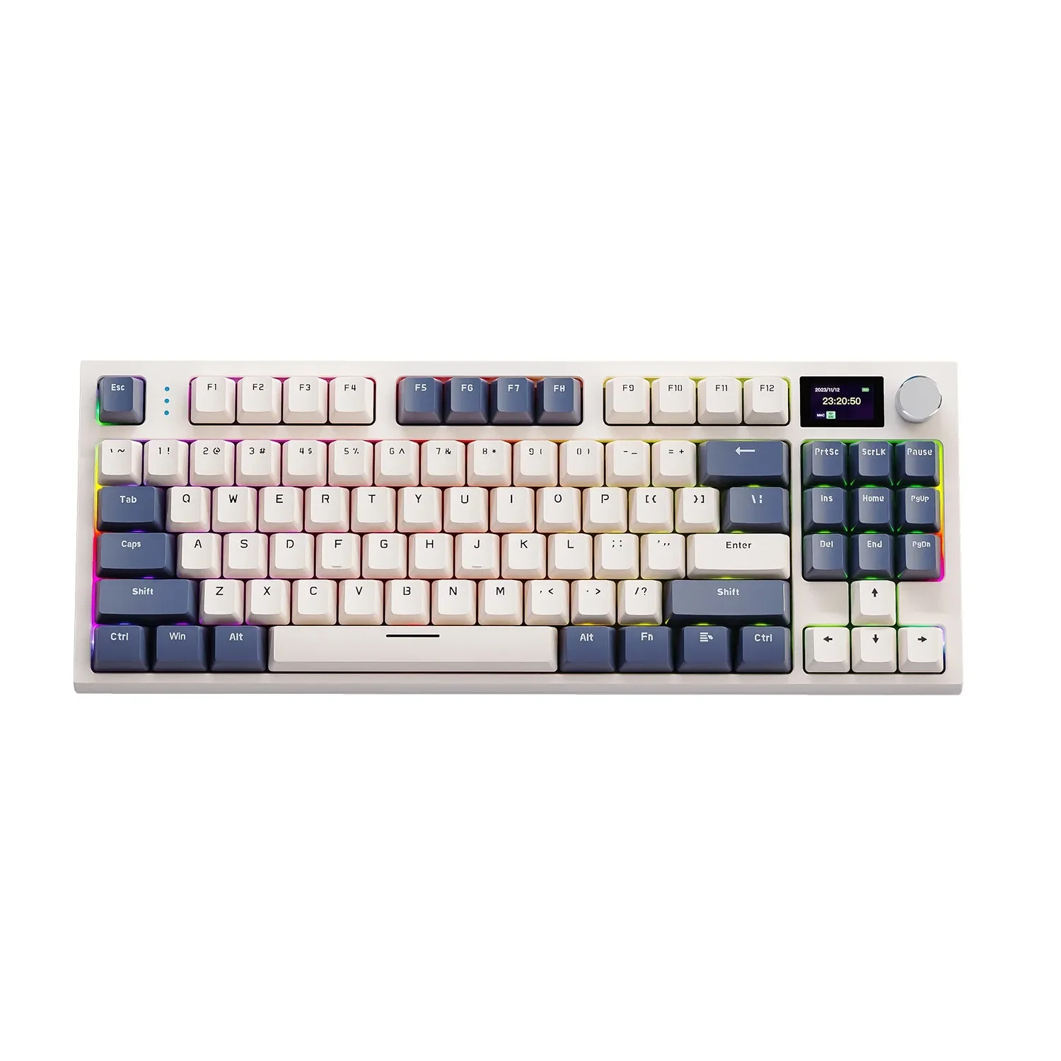 Imagem -06 - Ataque Tubarão K86 Teclado Mecânico Tela Tft Botão Multifuncional Rgb Troca Quente Três Modos Teclado de Jogos Junta pc Gamer Mac