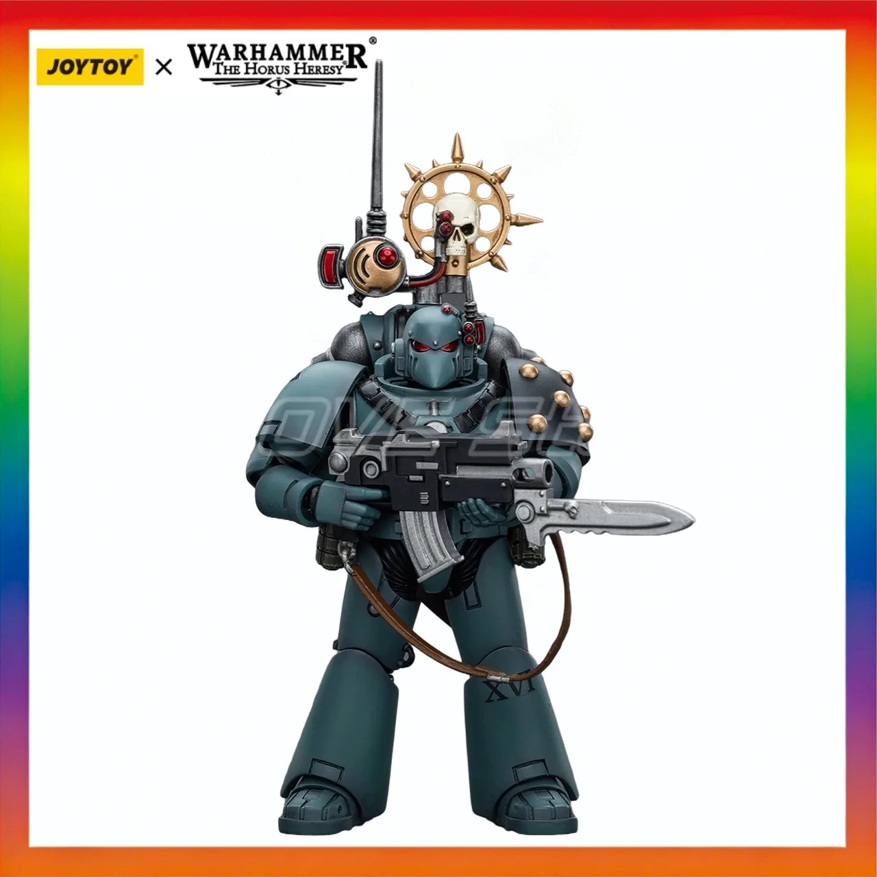 

In Stock Original JOYTOY Warhammer 40K Sons of HorusMKVl Tactical SquadLegionary with Nuncio Vox 1/18 Action Figure Model Gift