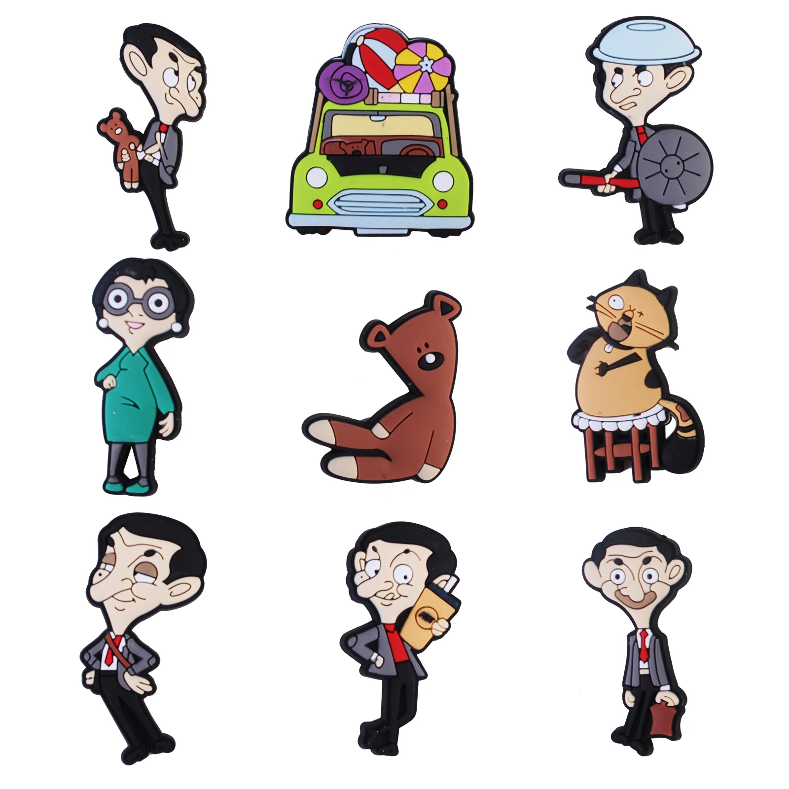 9pcs/set Funny Man Cartoon series Shoe Decoration Designer for Shoe Charms Accessories for Classic Clog Kids Gifts