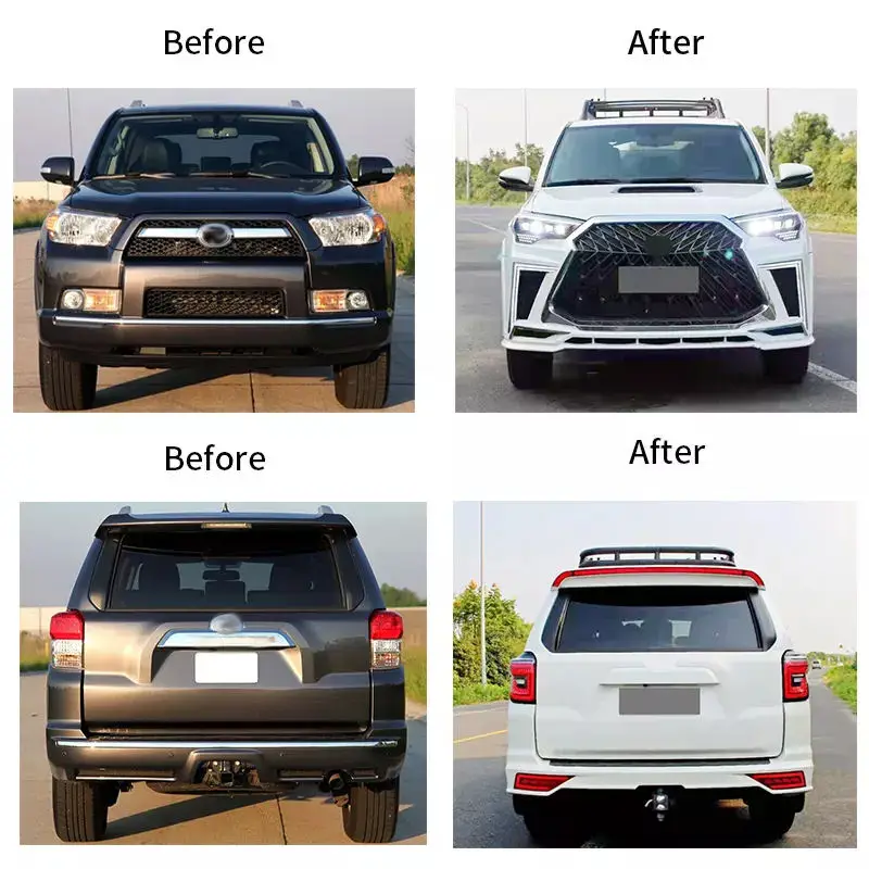 for 4 Runner Body Kit Accessories Modified Upgrade To for Lexus Design Body Kit With Headlight Taillight For TO YO TA