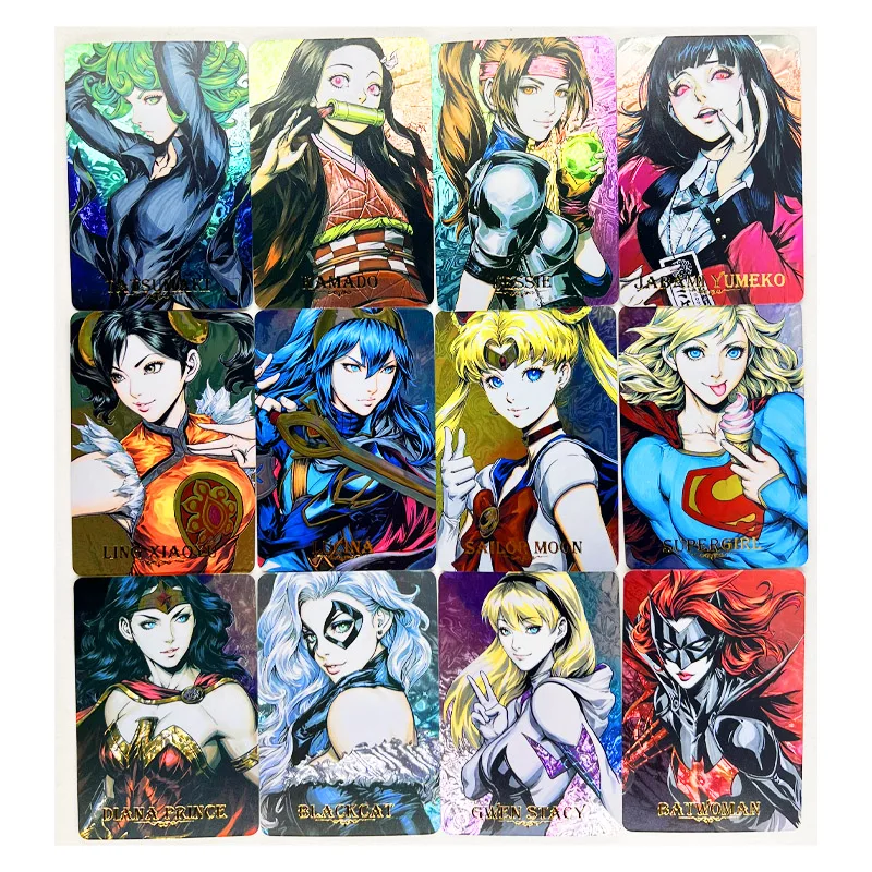 54pcs/set ACG Sexy No.2 Beauty Demon Slayer Kimetsu No Yaiba Laser Technology Toys Hobby Collectibles Collection Anime Cards