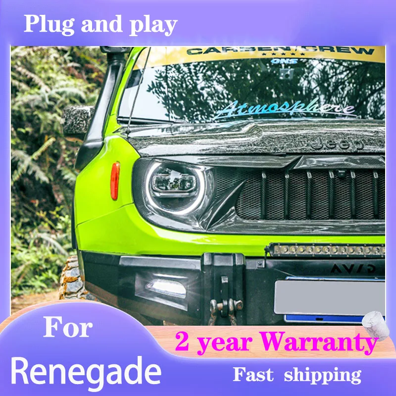 

Стайлинг автомобиля для Jeep Renegade фары головного света 2015-2021 Renegade фары DRL сигнал поворота фары дальнего света