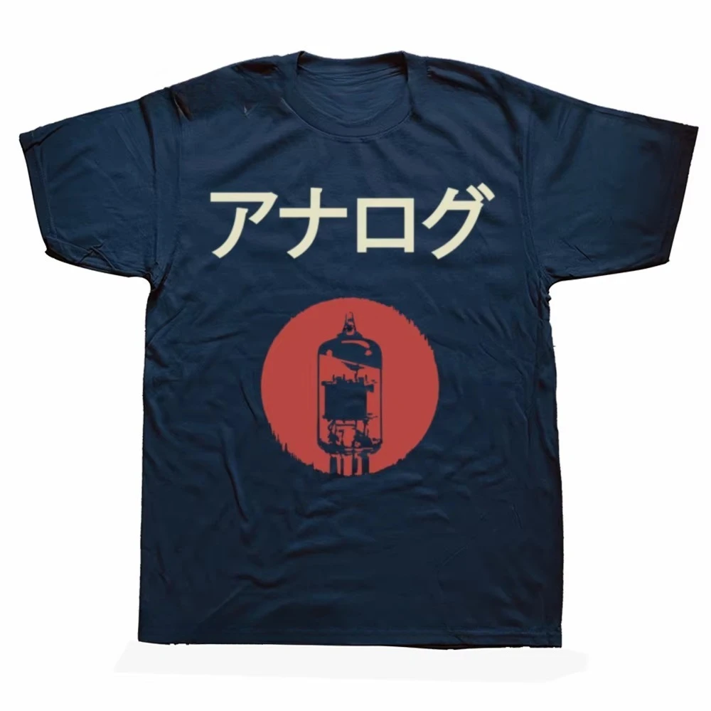 Funny Retro Japanese Analog Tube Classic Graphic T-shirts Men Women's Fashion Casual Tshirt 100% Cotton Loose Oversized T Shirt