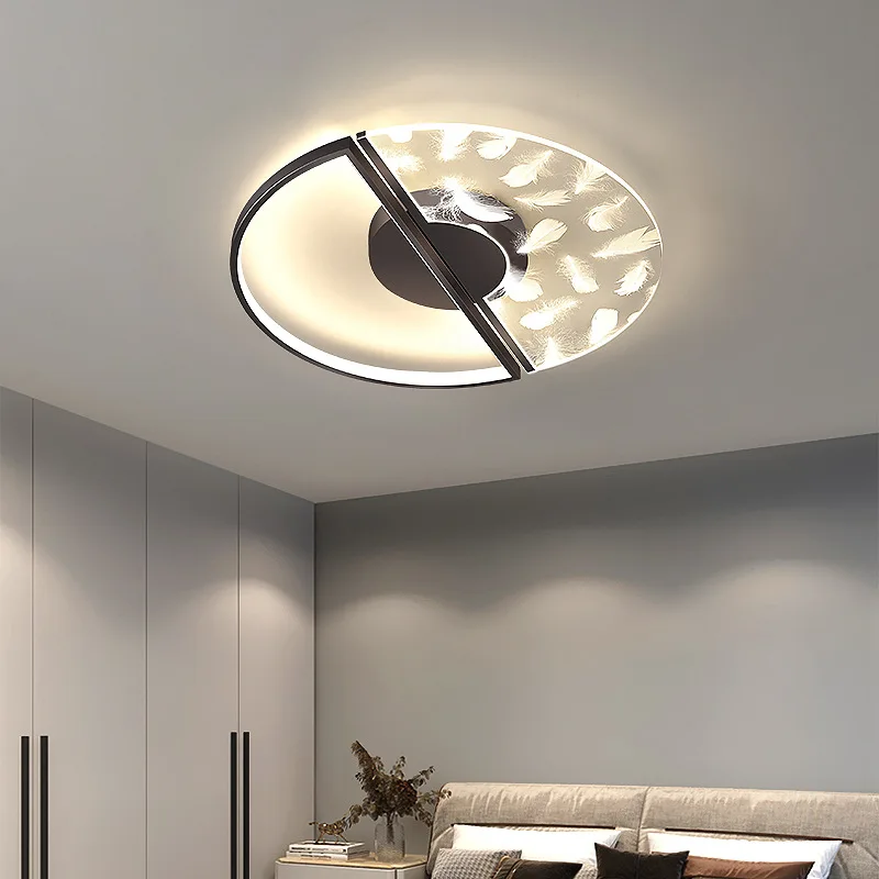 Imagem -04 - Simples Acrílico Led Teto Lustre Luz Interior Quarto e Sala de Estar Iluminação de Moda 2024