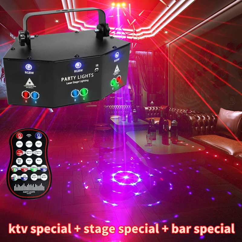 WZSTAR Factory Outlet RGBW 9 Eyes DMX512 LED Disco Party Events Projector Laser Show System Beam Laser Stage Light Equipment