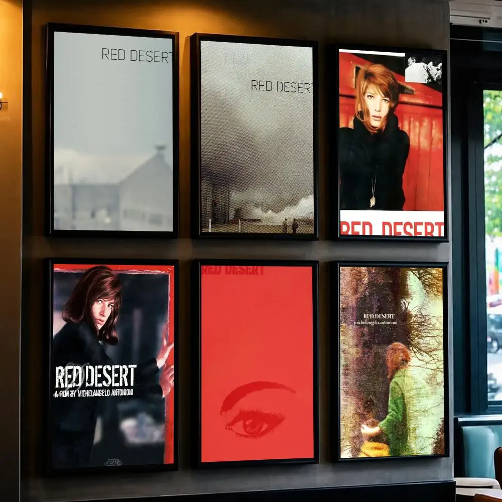 classic movie R-Red Desert-T Poster Removable Wall Sticker for Home Cafe Bar Office Interior Decor