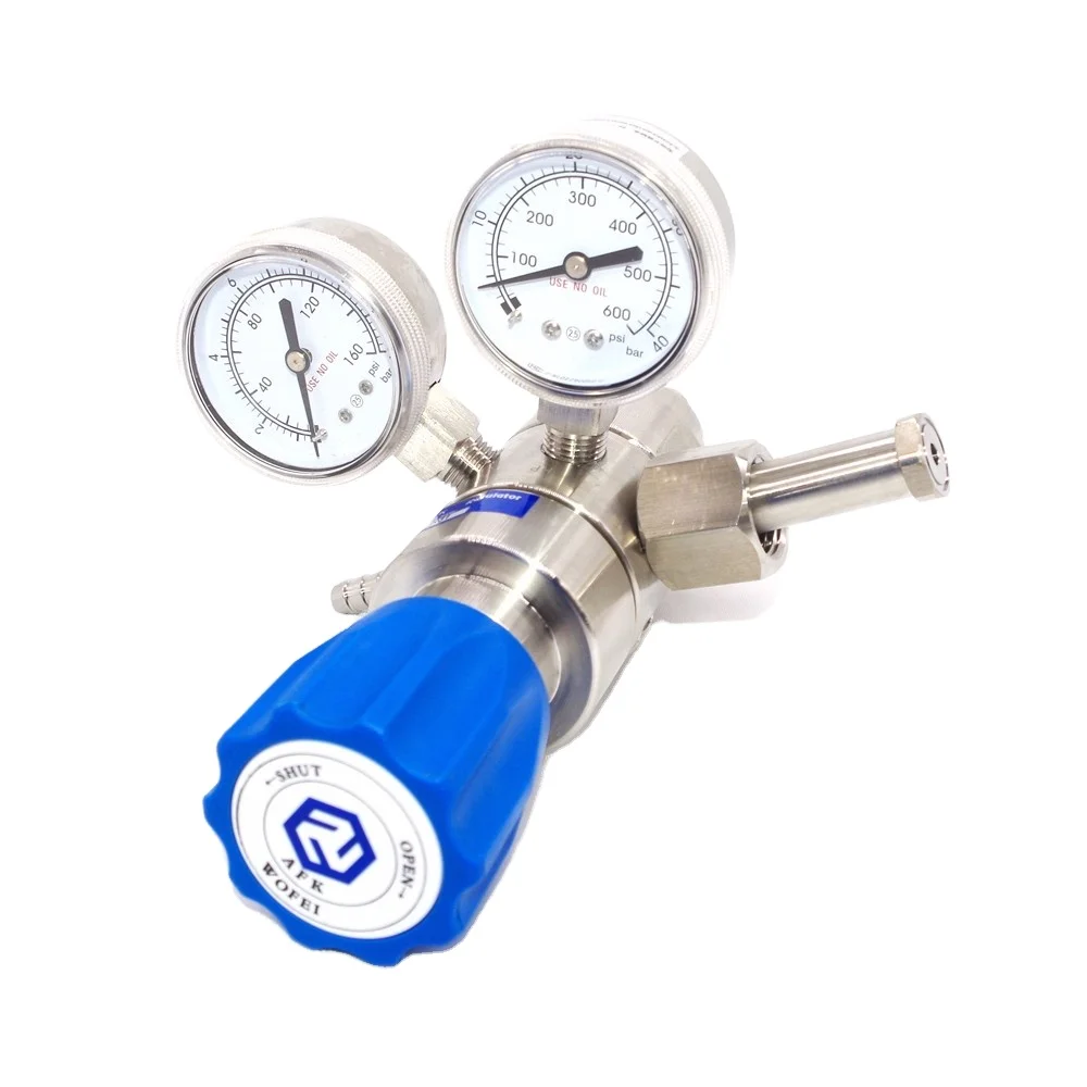 

Ss316 Helium CGA 330 Cylinder Connector Pressure Regulation Valve with air Pressure Regulator