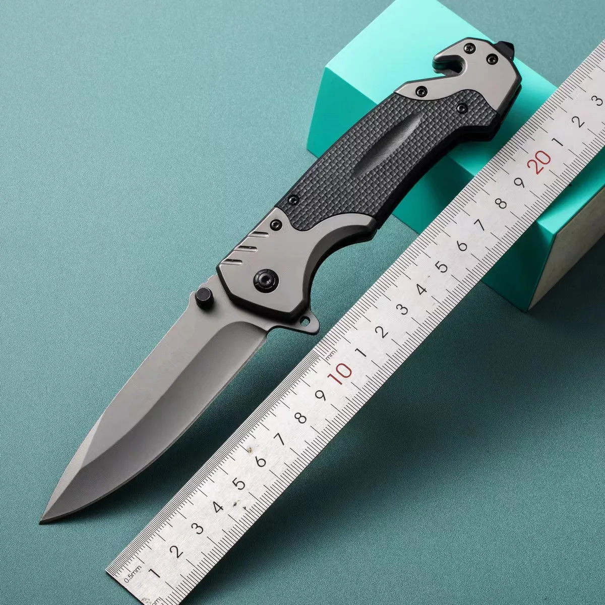 Stainless steel outdoor folding knife high hardness self-defense camping survival knife multifunctional knife fruit knife