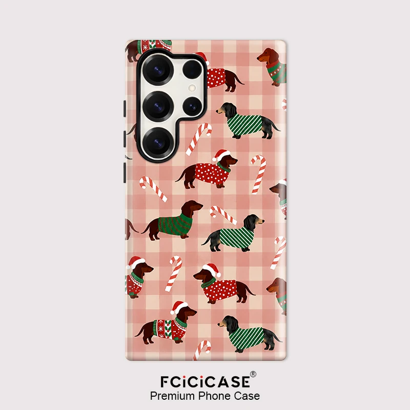 Fcicicase PC +TPU Case For Samsung Galaxy S26 Ultra S25 S24 S23 Plus S22 S20 FE A16 A26 A36 A56 Double-layer Animals Cover Coque