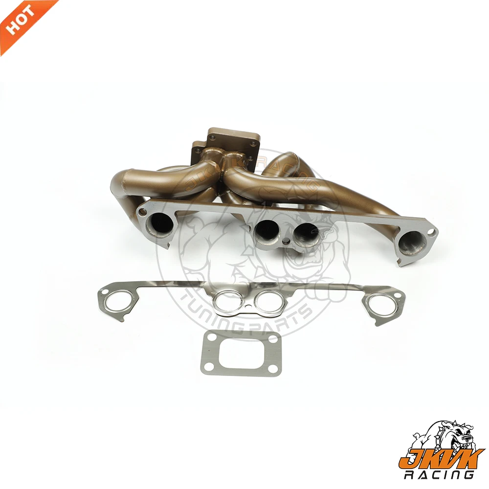 JKVK RACING Ceramic Coating 304 stainless steel Collector Exhaust Manifold For F.i.at Punto GT Turbo 1994-1998