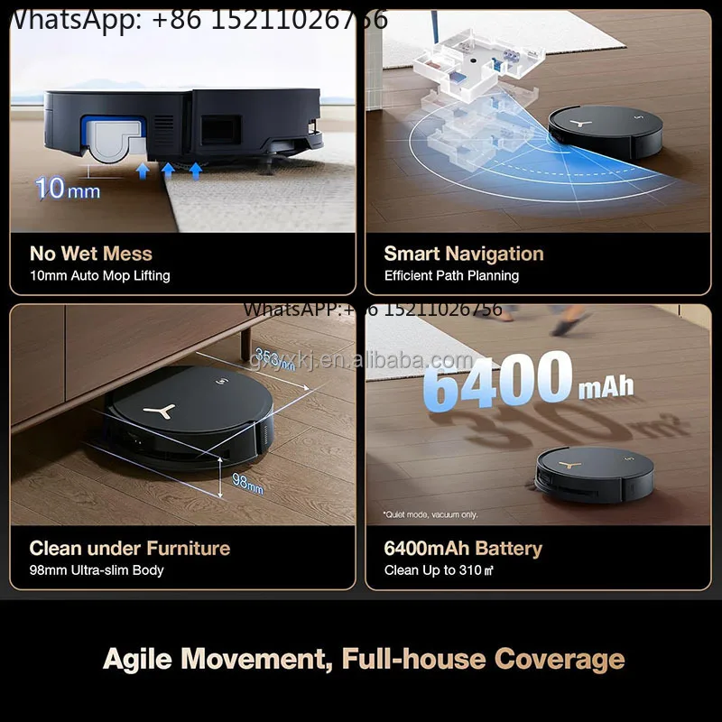 ECOVACS  X8 PRO OMNI AI Smart Aspirapolvere Aspirateur Efficient Robot Sweeping Mopping Robotic Sweeper Vacuum Cleaner