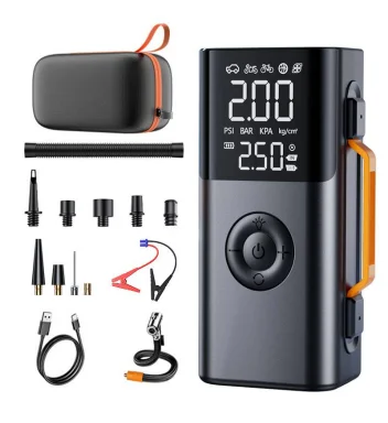 Multifunctional Por Automatic Wireless 10000 mah 150 PSI 12 V Tire Inflator Car Jump Starter With Air Pump Air B