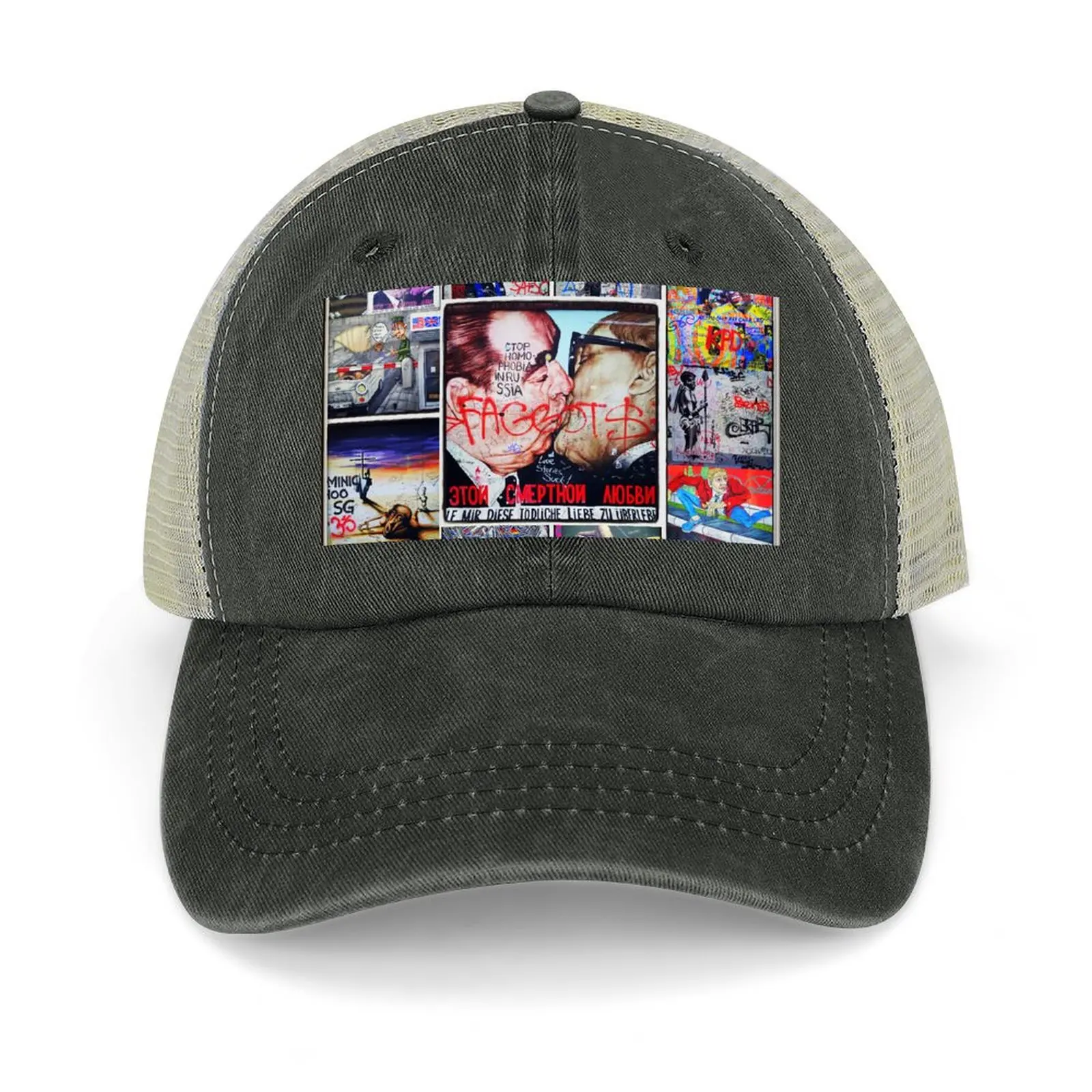 

Berlin Wall Graffiti Art Baseball Cap beach hat hiking hat Custom Cap Hats For Men Women's