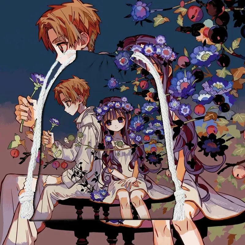 

Toilet-bound Hanako-kun Drawstring Bag Creativity Large Capacity Sundry Items Storage Bag Practical Durable Shukou Coin Purse