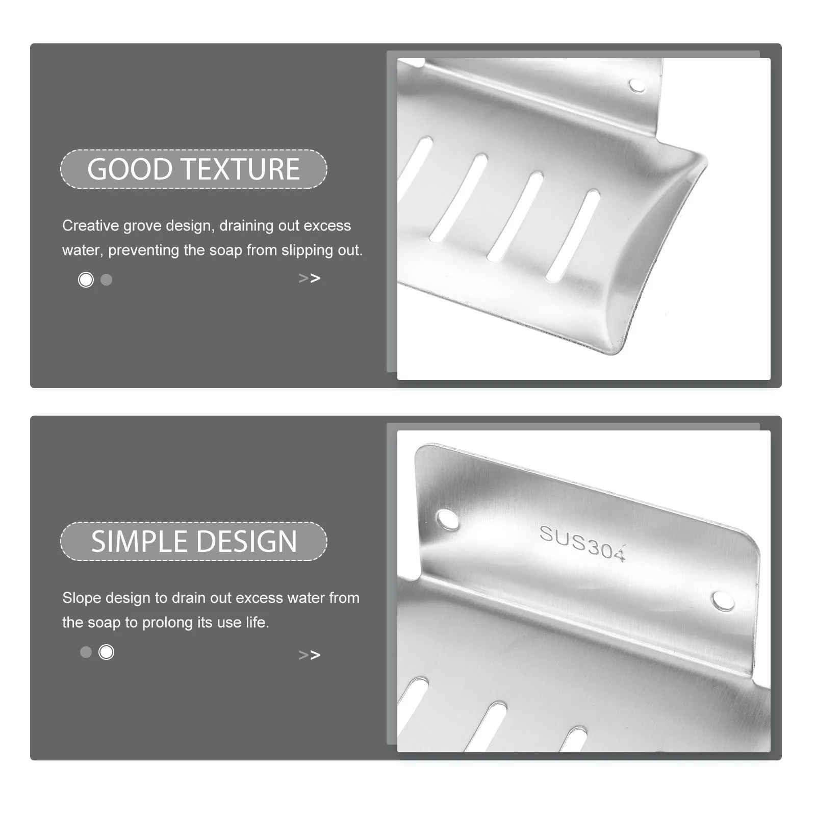 Настенное крепление для мыла без дренажной канавки