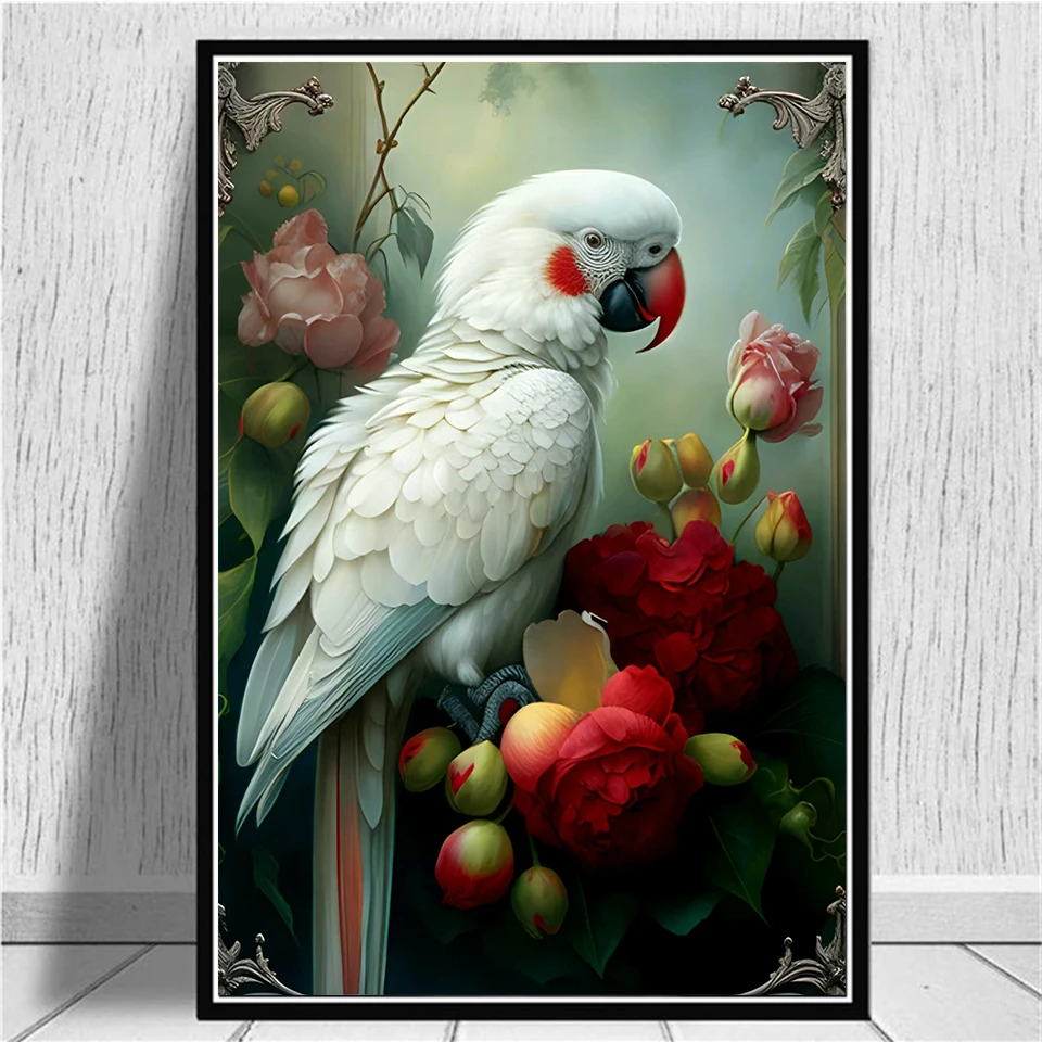 Parrot 5D DIY Diamond Painting Cross stitch Diamond Embroidery Bird Diamond Art Full Diamond Mosaic Home Decor Gift