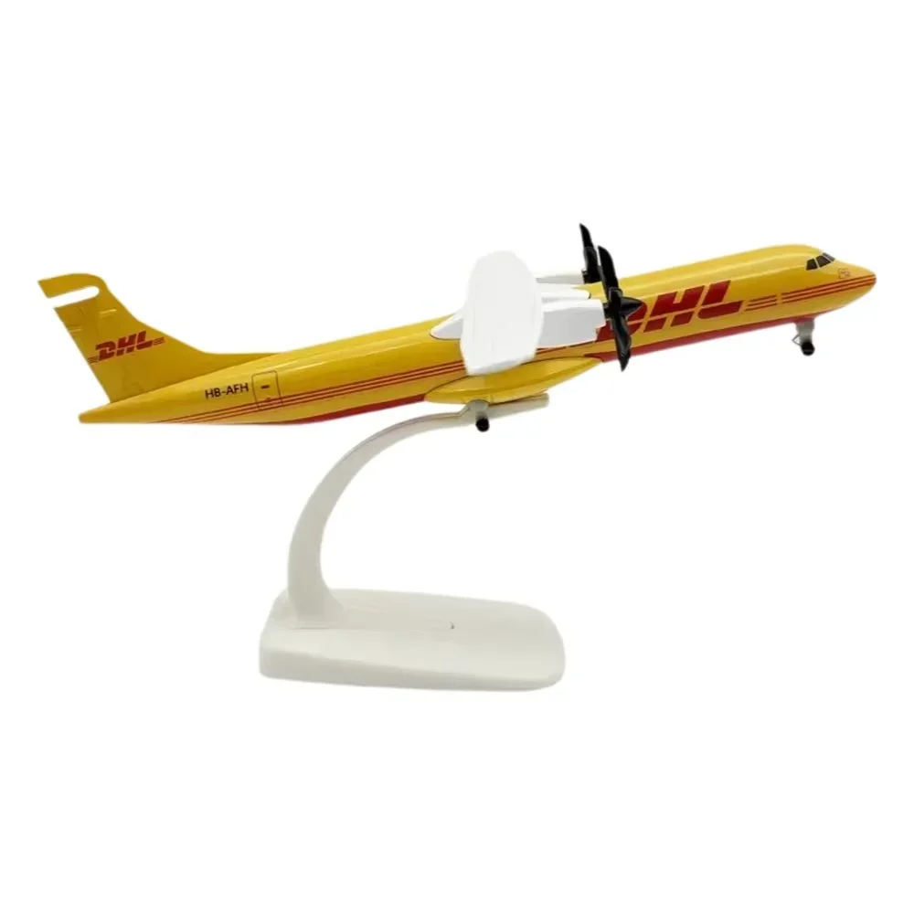 20cm DHL ATR Airplane Models 1/300 Scale Plastic Model Die-cast Collectible Aircraft with Stand & Wheel Aviation Gift