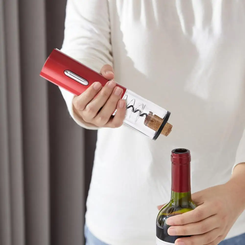 

Electric Wine Bottle Opener Automatic Corkscrew with Foil Cutter One-Touch Operation Easy Cork Removal Tool Gift for Wine Lovers