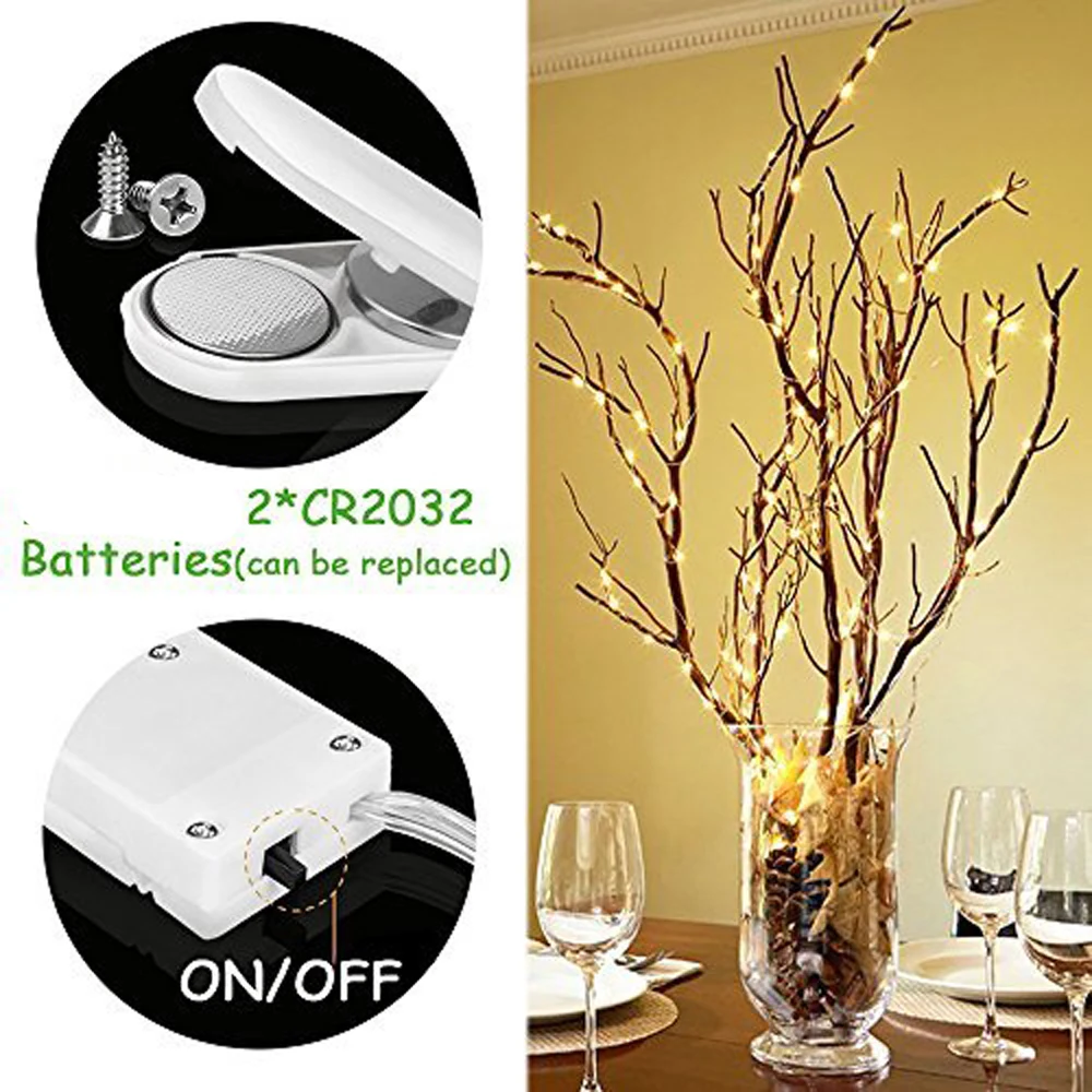 LED Fairy String Lights Battery Operated LED Copper Wire String Lights Outdoor Waterproof Light For Bedroom Wedding Decor