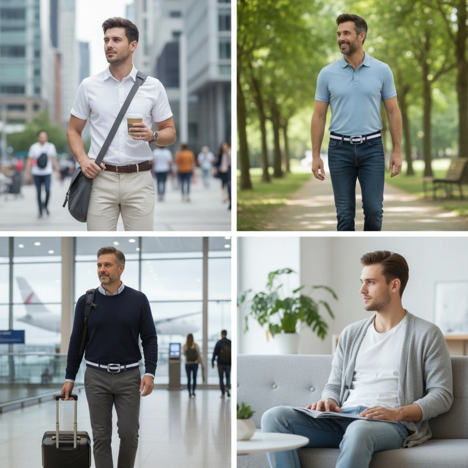 Braided Stretch Belt Adjustable Woven Elastic Belt Waistband Long-Lasting Premium for Men, Daily Wear, Travel