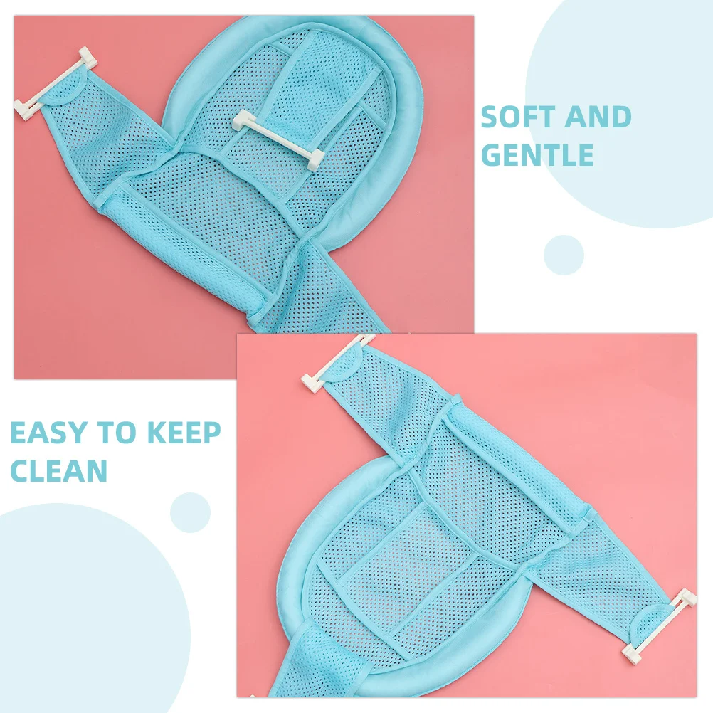 2 قطعة حمام الطفل دعم عدم الانزلاق شبكة قابل للتعديل وسادة مريحة الوليد طفل حوض الاستحمام سلامة الطفل حمام وسادة طفل حوض مقعد #4