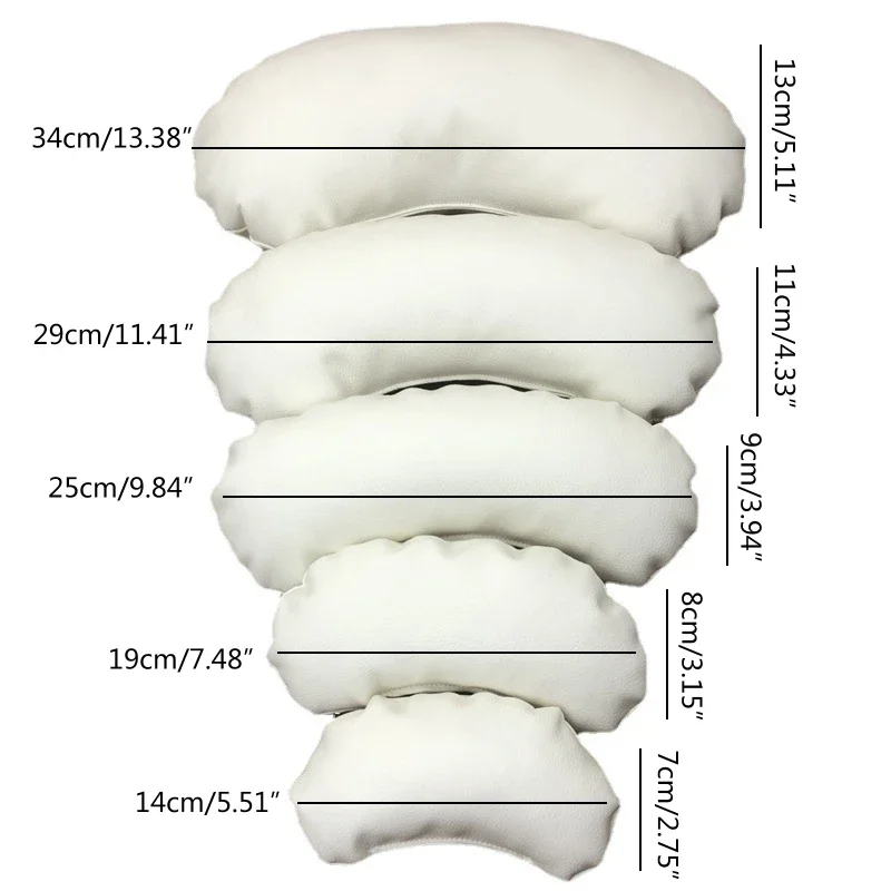 5pcs/set Newborn Photography Prop Posing Beans Pillow Bag Baby Pillow Crescent Shaped Pillows Positioner Cushion Basket Filler