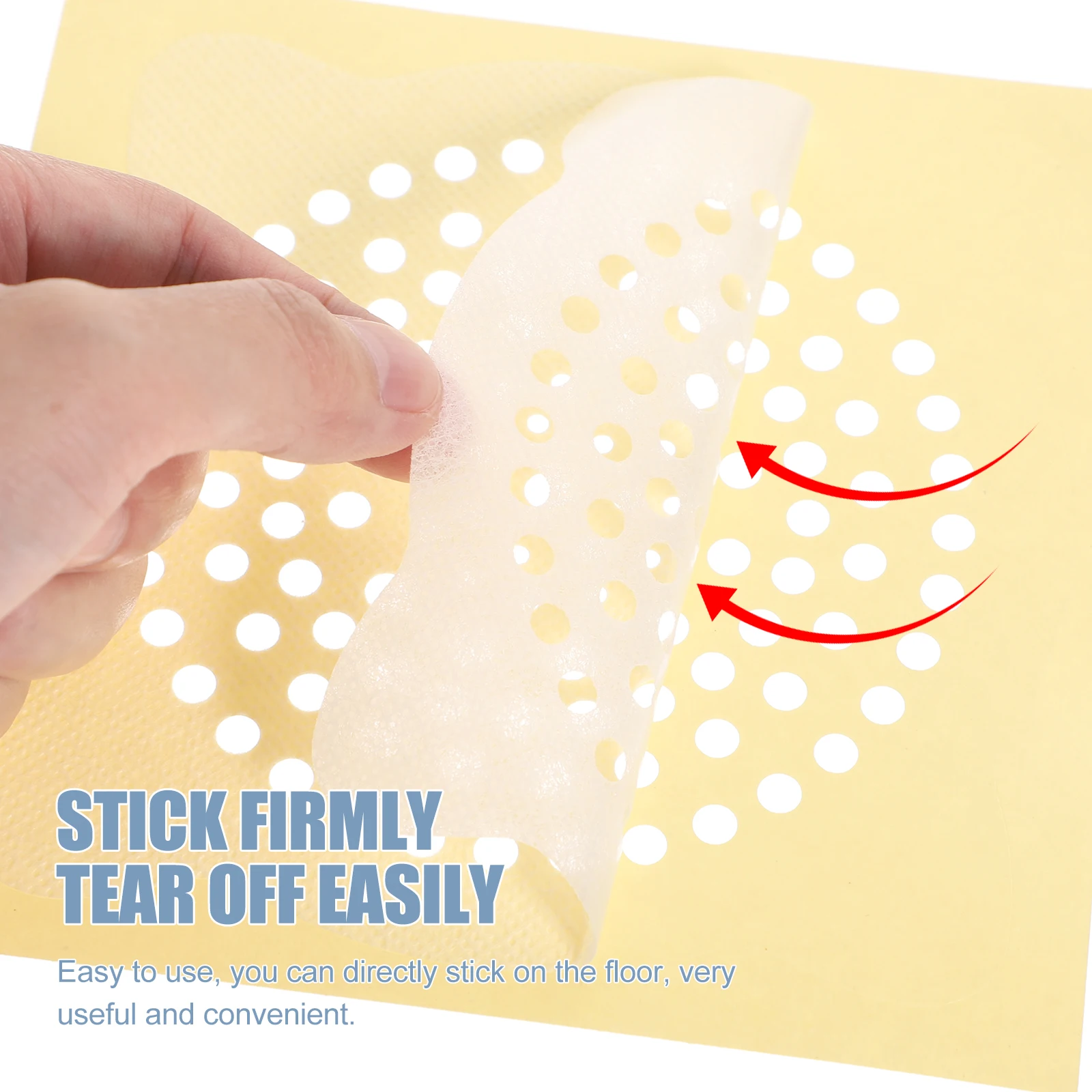 

100 Pcs Floor Drain Stickers Filter for Shower Non-woven Fabric Disposable Bathroom