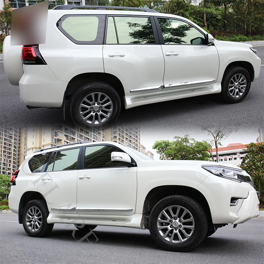 For TOYOTA PRADO 2010-2023 Car Side Door Moulding Trim Kits body moulding Protection Cover Trim ABS Chrome Accessories