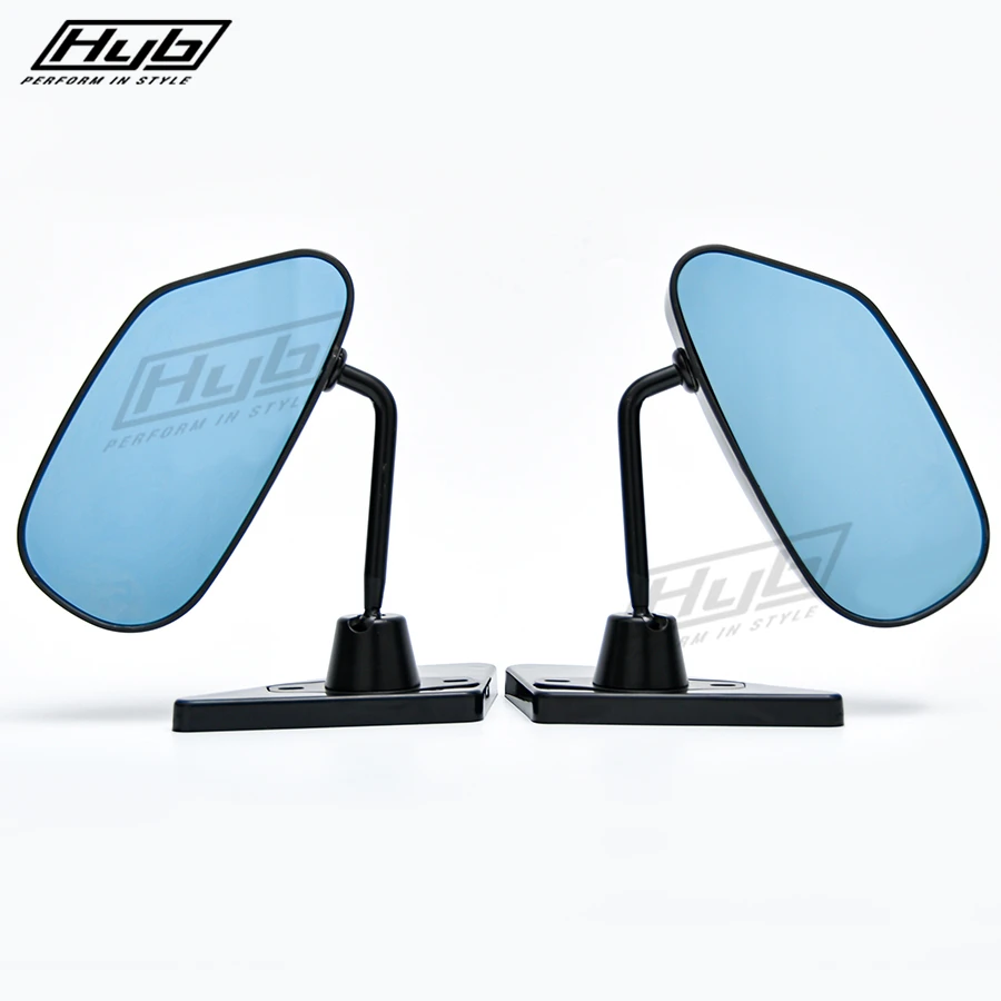 2Pcs Black Craft Square F2 Design Car Side Mirror Racing Modified F1 Style Rearview Mirrors